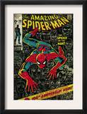 Marvel Comics Retro: The Amazing Spider-Man Comic Book Cover 100, 100th Anniversary Issue (aged) Posters