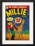 Marvel Comics Retro: Millie the Model Comic Book Cover 34, Getting on a Horse (aged) Poster