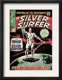 Marvel Comics Retro: Silver Surfer Comic Book Cover 1, Origin (aged) Print