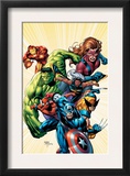 Marvel Adventures Avengers 8 Cover: Captain America Prints by Sean Chen