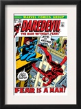 Daredevil 100 Cover: Daredevil and Black Widow Posters by Gene Colan