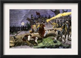 Burial of Hernando Desoto in the Mississippi River, c.1542 Posters