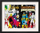 Infinity Gauntlet 6 Group: Thanos, Nebula, Adam Warlock, Silver Surfer and Dr. Strange Fighting Posters by George Perez