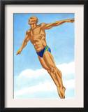 Man Diving Prints