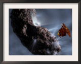Artist's Concept of Deep Impact's Encounter with Comet Tempel 1 Posters by Stocktrek Images 