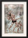 Wolverine Captain America 3 Cover: Wolverine and Captain America Prints by Tom Derenick