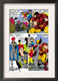 Uncanny X-Men 268 Group: Black Widow, Wolverine, Psylocke and Jubilee Prints by Jim Lee