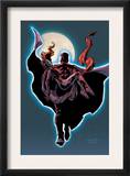 Excalibur 14 Cover: Magneto and Scarlet Witch Flying Prints by Aaron Lopresti