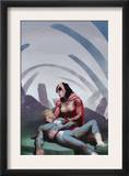 House Of M 7 Cover: Scarlet Witch and Quicksilver Fighting Prints