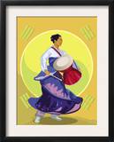 Traditional Korean Drummer Print