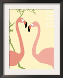 One Love, Flamingos Art by Bessie Pease Gutmann