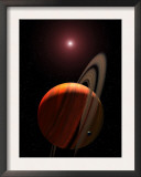Artist's Concept of a Gas Giant Planet Orbiting a Red Dwarf K Star Prints by Stocktrek Images 