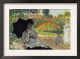 Camille In The Garden with Jean and His Nanny Prints by Claude Monet
