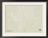 Political Map of Mound Bayou, MS Prints
