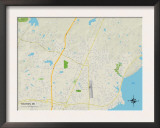 Political Map of Madison, MS Prints