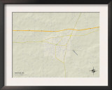Political Map of Newton, MS Posters