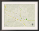 Political Map of Magee, MS Posters