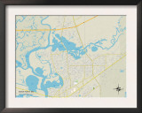 Political Map of Moss Point, MS Poster