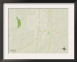 Political Map of Macon, MS Prints