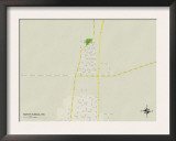 Political Map of North Tunica, MS Art
