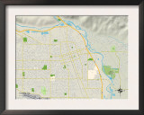Political Map of Yakima, WA Posters