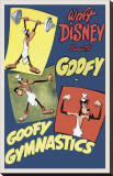 Goofy Gymnastics Stretched Canvas Print