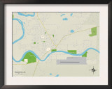 Political Map of Soldotna, AK Art