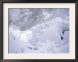 Conquering the Ice Fall, Everest Print by Michael Brown