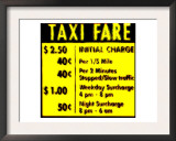 Taxi Fare, New York Art by  Tosh