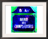 Ave Champs-Elysees Sign, Paris Posters by  Tosh