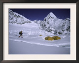 Mountaineer Approaching Camp One Everest Northside Art by Michael Brown