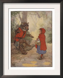Illustrtation From Little Red Riding Hood Prints by Frank Adams