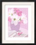 Bouquet with Open Book Prints
