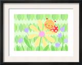 Cute Ladybug on Flower Posters