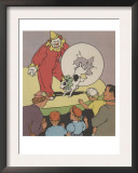 Dog And Clown At The Circus Prints by Constance Heffron