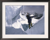 Mountaineer Travelling Through Khumu Ice Fall, Everest Nepal Posters by Michael Brown