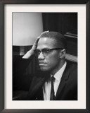 Malcolm X waits at Martin Luther King Press Conference, 1964 Prints