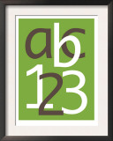 Green ABC and 123 Posters by  Avalisa