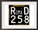 License Plate, Rome Prints by  Tosh