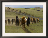 Icelandic Horses Runnng Near Landmannalaugar, Iceland Prints by Inaki Relanzon