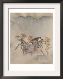 Each One Tripping On His Toe Will Be Here With Mop And Mow Poster by Arthur Rackham