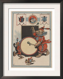 Bear Playing A Drum In Circus Prints by Constance Winter