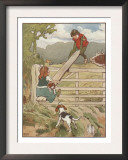 Illustration From Jack And Jill Of Children Of Seesaw Prints by Frank Adams