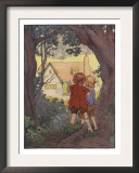 Illustration From Hansel And Gretel Of Children Seeing House Posters by Frank Adams