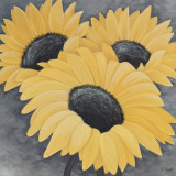 Sunflower Serenade I Art by Kaye Lake