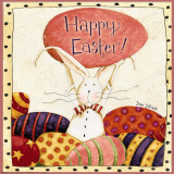 Easter Bunny Holding Egg Prints by Dan Dipaolo