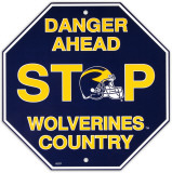 University of Michigan Stop Sign Wall Sign