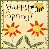 Spring Bumble Bee Print by Dan Dipaolo