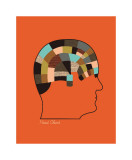 Head Chart Lámina giclée por Jenn Ski