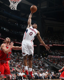 Chicago Bulls v Atlanta Hawks - Game Four,  ATLANTA - MAY 8: Jeff Teague and Joakim Noah Photographic Print by Scott Cunningham